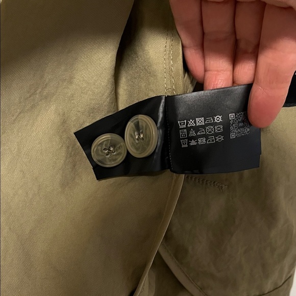 ZARA NWOT Men's Khaki Cropped Trench coat, Size XL - Picture 12 of 13